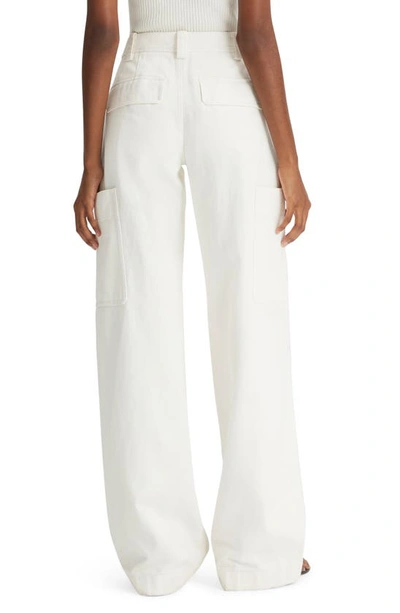 Shop Vince Utility High Waist Wide Leg Recycled Wool Blend Pants In Off White