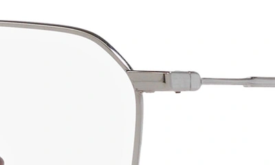 Shop Dolce & Gabbana 55mm Rectangular Glasses In Gunmetal