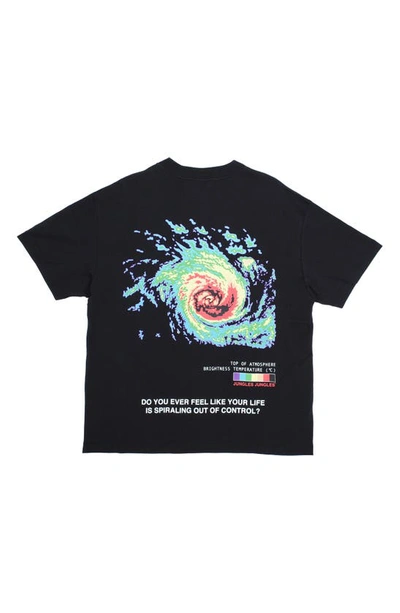 Shop Jungles Spiraling Graphic T-shirt In Black