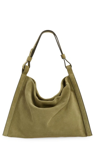 Shop Proenza Schouler White Label Minetta Suede Shoulder Bag In Bamboo