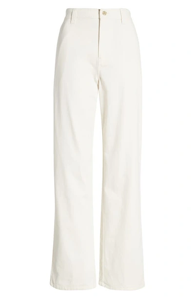 Shop Bp. High Waist Straight Leg Cotton Pants In White Whisper