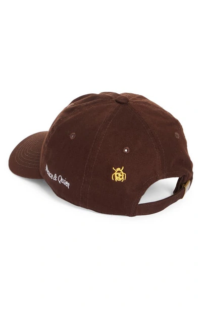 Shop Museum Of Peace And Quiet X Disney 'the Lion King' Peaceful Village Embroidered Baseball Cap In Brown
