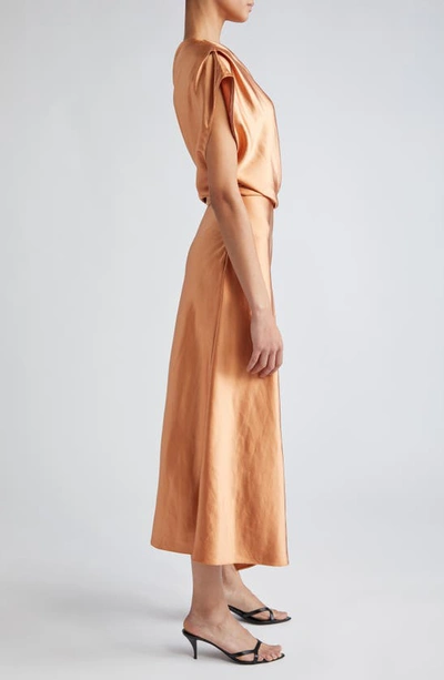 Shop A.l.c . Jasmine Asymmetric Satin Dress In Sandstone