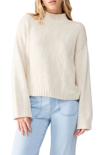 Shop Sanctuary Off Duty Mock Neck Sweater In White Sand