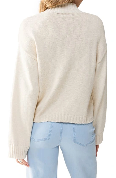 Shop Sanctuary Off Duty Mock Neck Sweater In White Sand