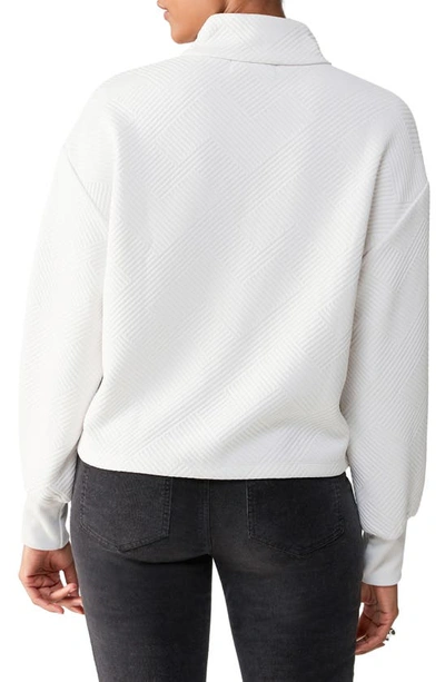 Shop Sanctuary Quilted Half Zip Top In White Sand