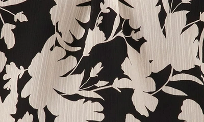 Shop Vince Camuto Floral Print Flutter Sleeve Top In Rich Black