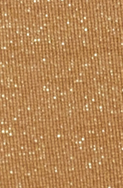 Vitamin A Elle Metallic Side Tie Bikini Bottoms In Golden Glow Metallic