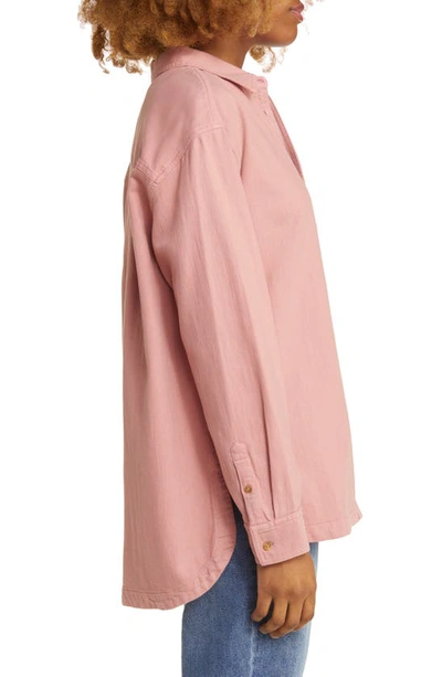 Shop Bp. Oversize Cotton Twill Shirt In Pink Crystal
