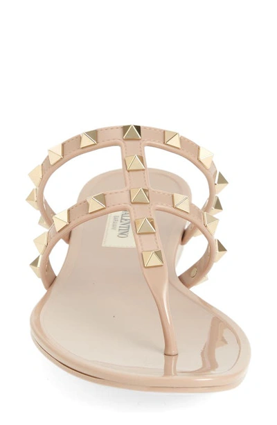 Shop Valentino Rockstud Jelly Sandal In Poudre