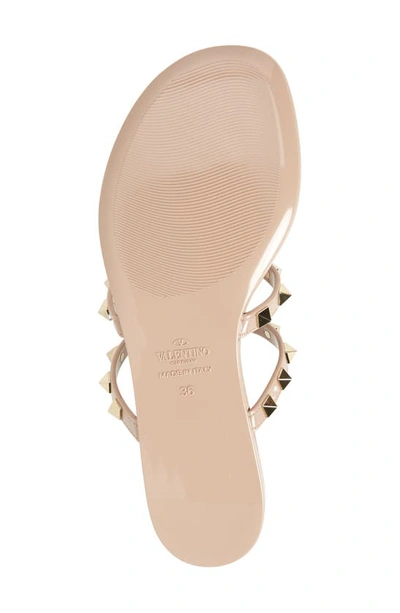 Shop Valentino Rockstud Jelly Sandal In Poudre