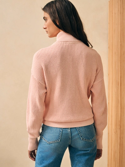 Shop Faherty Sunwashed Mariner Sweater In Peach Whip