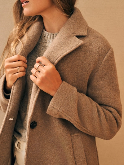 Faherty The Atlantic Knit Coat In Cappuccino
