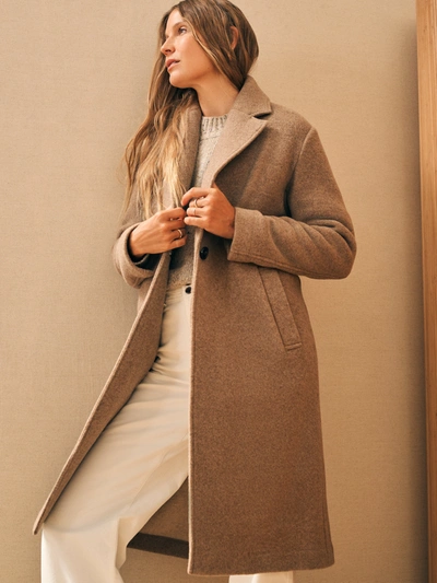 Faherty The Atlantic Knit Coat In Cappuccino