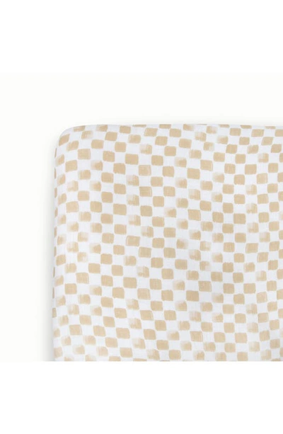 Shop Little Unicorn Cotton Muslin Crib Sheet In Adobe Checker