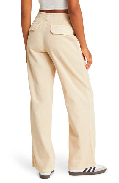 Bp. Utility High Waist Wide Leg Pants In Ivory Fog