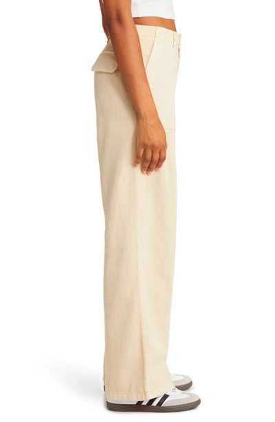 Bp. Utility High Waist Wide Leg Pants In Ivory Fog