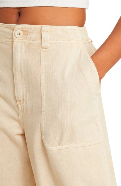 Bp. Utility High Waist Wide Leg Pants In Ivory Fog