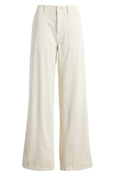 Bp. Utility High Waist Wide Leg Pants In Ivory Fog