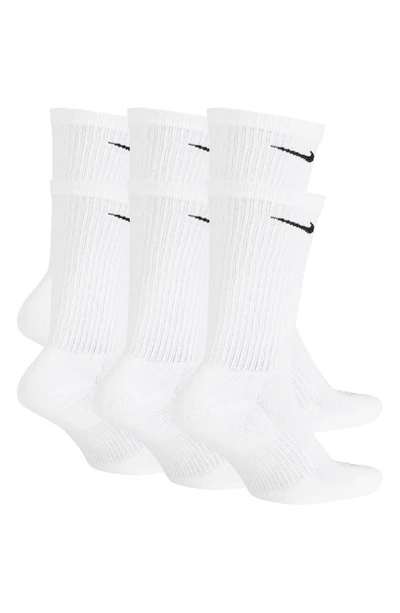 Shop Nike Assorted 6-pack Everyday Plush Cushion Crew Training Socks In White/ Black