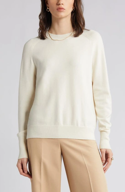 Shop Nordstrom Crewneck Sweater In Ivory Pristine