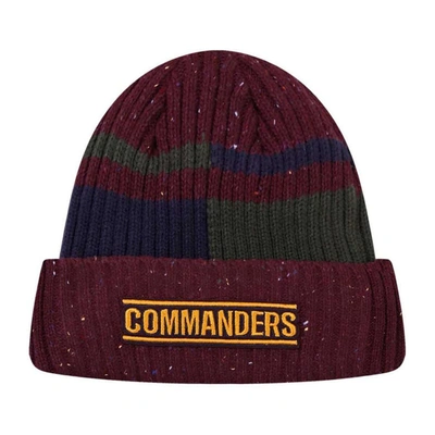 Shop Pro Standard Burgundy Washington Commanders Speckled Cuffed Knit Hat