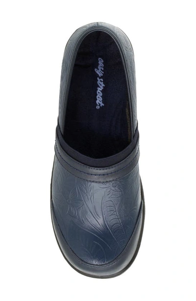 Easy Street Origin Embossed Comfort Slip-on Clog In Navy Tool