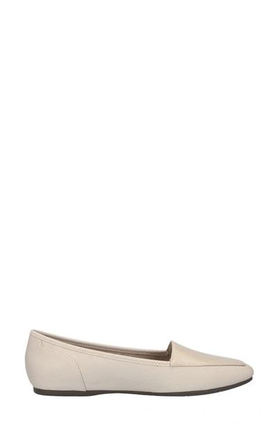 Easy Street Thrill Perf Womens Leather Square Toe Ballet Flats In Oatmeal Linen Print