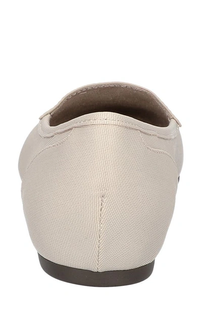 Easy Street Thrill Perf Womens Leather Square Toe Ballet Flats In Oatmeal Linen Print