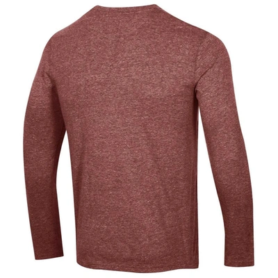 Shop Champion Burgundy Colorado Avalanche Multi-logo Tri-blend Long Sleeve T-shirt