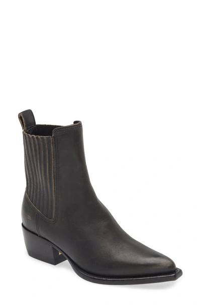 Shop Golden Goose Debbie Pointed Toe Chelsea Boot In Black