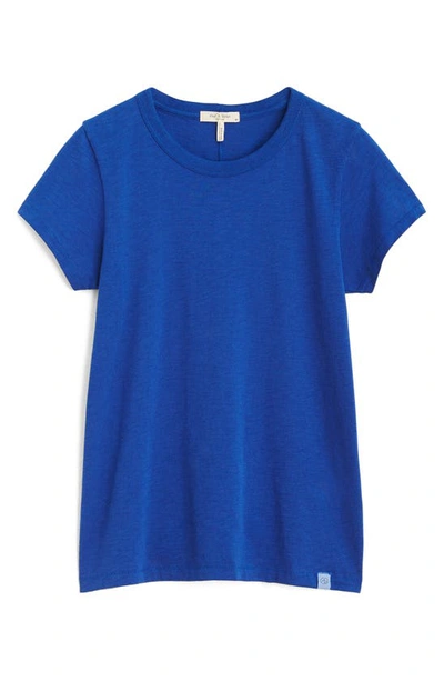 Shop Rag & Bone The Slub Organic Pima Cotton T-shirt In Mid Blue