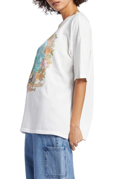 Shop Billabong Return To Paradise Graphic T-shirt In Salt Crystal