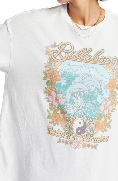 Shop Billabong Return To Paradise Graphic T-shirt In Salt Crystal