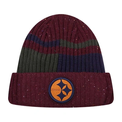Shop Pro Standard Burgundy Pittsburgh Steelers Speckled Cuffed Knit Hat