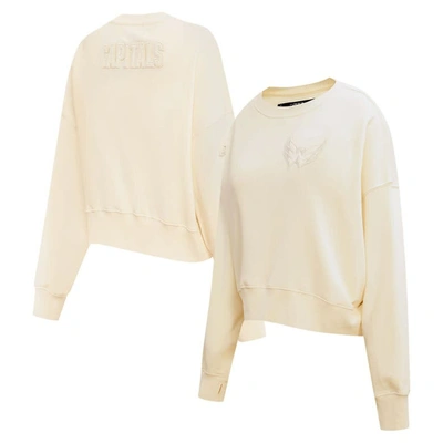 Shop Pro Standard Cream Washington Capitals Neutral Pullover Sweatshirt