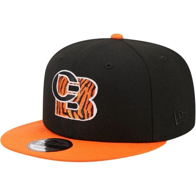 Shop New Era Black/orange Cincinnati Bengals City Originals 9fifty Snapback Hat