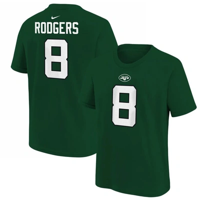 Shop Nike Youth  Aaron Rodgers Green New York Jets Player Name & Number T-shirt