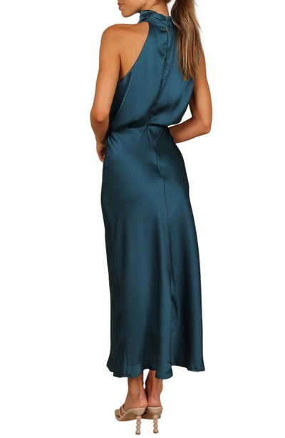 Petal And Pup Womens Anabelle Halter Neck Maxi Dress In Teal