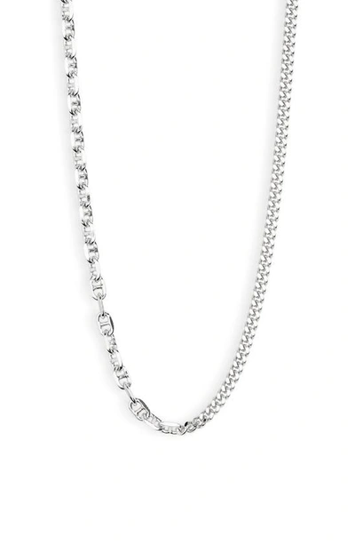 Shop Tom Wood Rue Duo Chain Necklace In 925 Sterling Silver