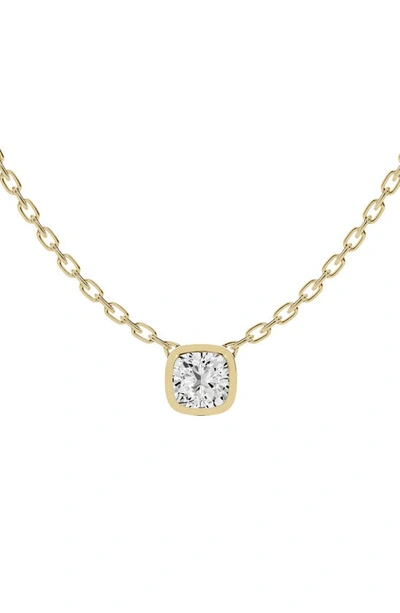 Shop Jennifer Fisher 18k Gold Cushion Lab Created Diamond Pendant Necklace In D1.0ct - 18k Yellow Gold
