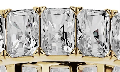 Shop Jennifer Fisher 18k Gold Emerald Cut Lab Created Diamond Eternity Ring In 18k Yellow Gold