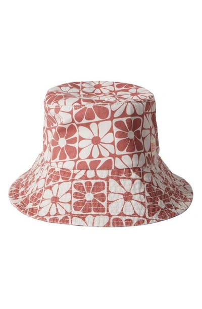 Shop Billabong Kids' Bucket List Daisy Print Hat In Golden Brown