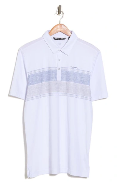 Shop Travis Mathew Over The Fence Chest Stripe Golf Polo In White