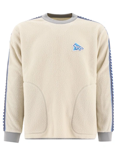 Shop And Wander " X Maison Kitsuné" Fleece Sweater In White