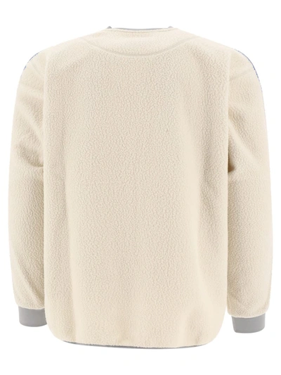 Shop And Wander " X Maison Kitsuné" Fleece Sweater In White