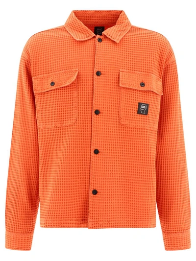 Shop Brain Dead "waffle" Shirt In Orange