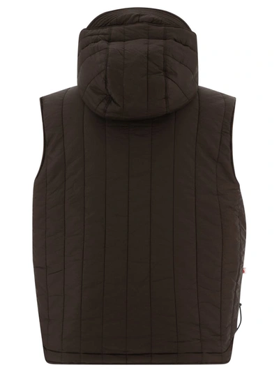 Shop Engineered Garments "field" Reversible Vest Jacket In Brown