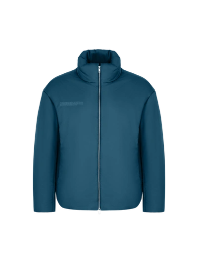 Shop Pangaia Flower-warmth Puffer Jacket — Storm Blue Xl