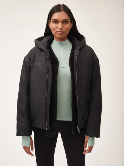 Shop Pangaia Flower-warmth Padded Bomber Jacket In Black